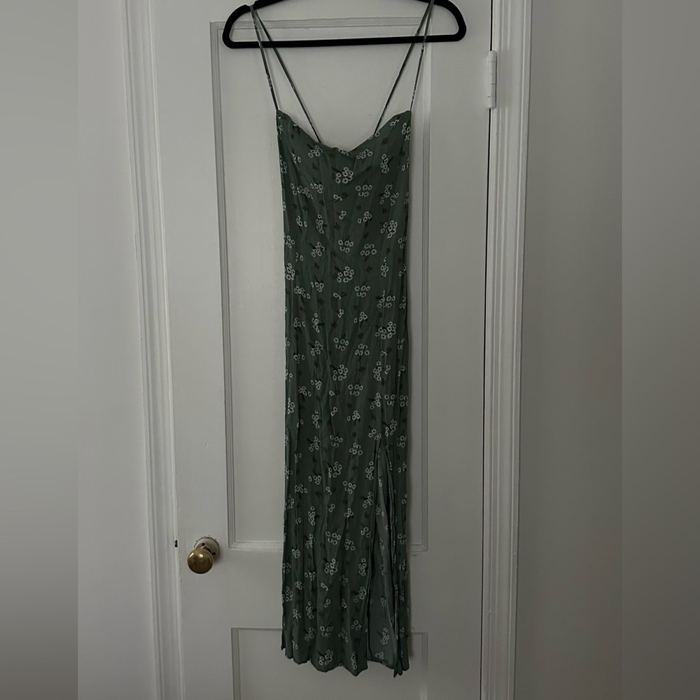 Leith Floral Sundress with corset and leg slit details - Sz. S